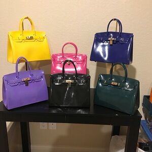 Pink Satchel similar to Birkin bag.